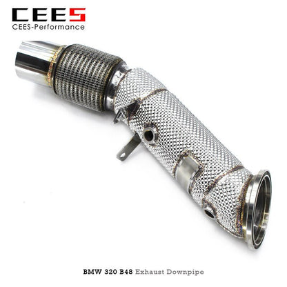 CEES Exhaust Downpipe for BMW 320 B48 2.0T 2019-2022 Catless Downpipe Catalytic Converter Performance ExhaustPipe Auto Accessory