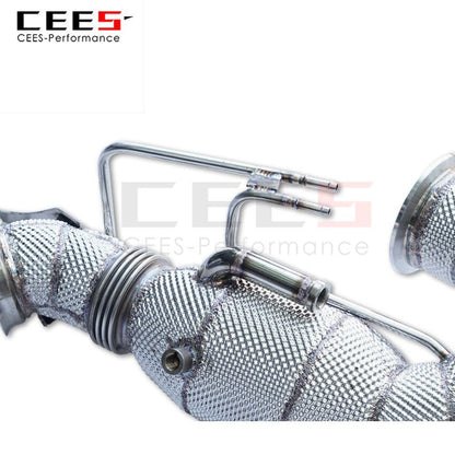 CEES Exhaust System For Mercedes-Benz GT50 Headers Without Catalyst No cat Downpipe Manifold Stainless Steel Car Accessories