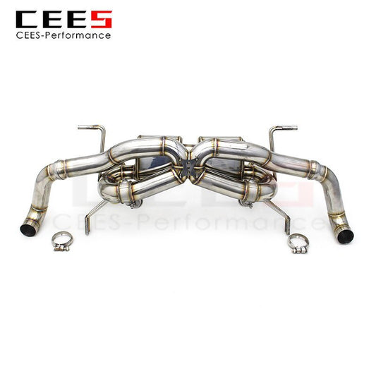 CEES Catback Exhaust for Audi R8 4.2/5.2 2010-2023 Stainless Steel 304 Escape Exhaust Pipe Tuning Performance Exhaust Mufflers