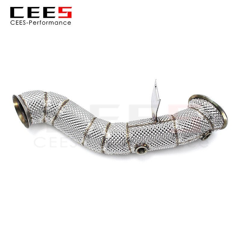 CEES Downpipe For Mercedes-Benz C300 W205 2015-2023 CarTuning Exhaust Pipe 304 Stainless Steel Exhaust Downpipe Without Catalyst