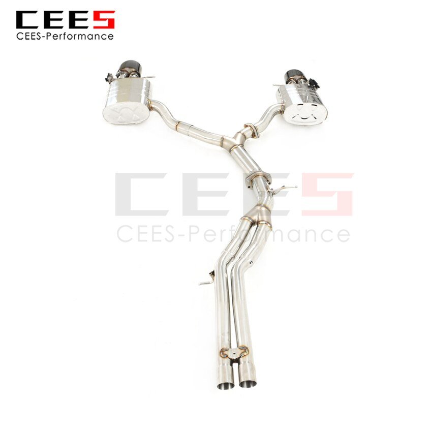 CEES Exhaust System For  AUDi RS5 Mid Pipe Stainless Steel Valve Muffler Catback Escape Tubo Escape Coche Terminale Scarico Auto