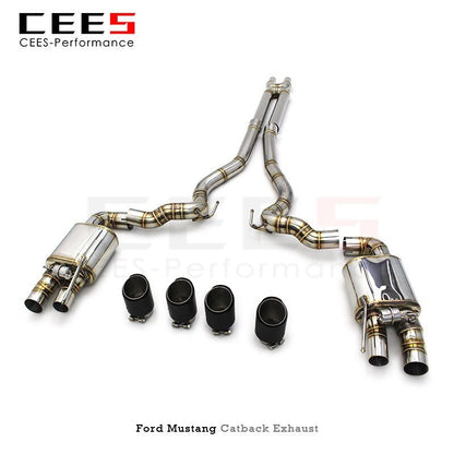 CEES Catback Exhaust for Ford Mustang 5.0L 2011-2019 Stainless Steel Car Exhaust System Tuning Performance Exhaust Pipe Escape