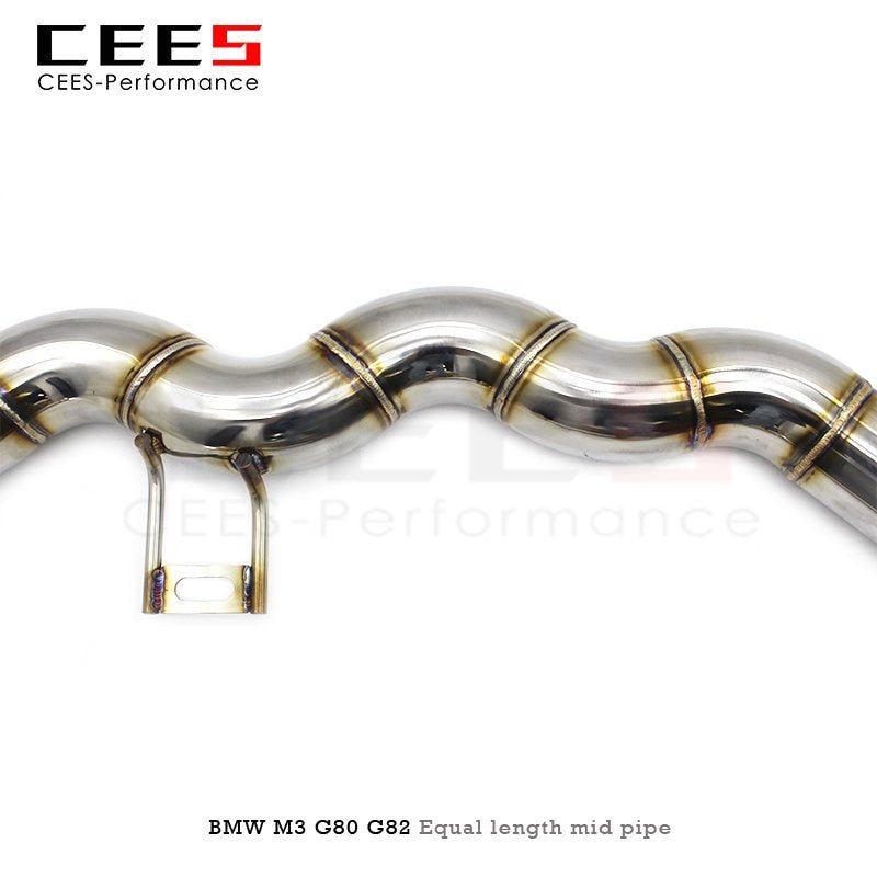 CEES Equal length mid pipe For BMW M3 G80/G82 3.0T 2020-2025 Equal length mid pipe Exhaust Pipe Stainless Steel Muffler Parts