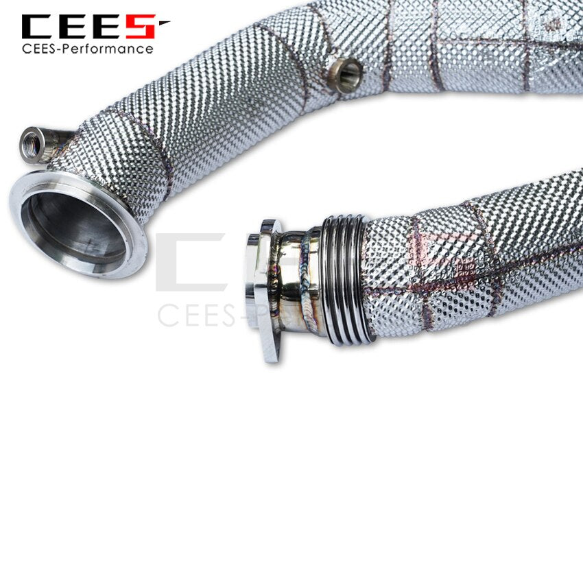 Exhaust System For BMW M3_M4 F80 F82 3.0T 2014-2019 Headers With Catalyst Test Pipe Converter High Flow Catted Exhaust Downpipe