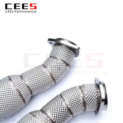 CEES  Downpipe For Ferrari F430 4.3 2010-2015  Exhaust Pipe High flow catted downpipe With catalyst