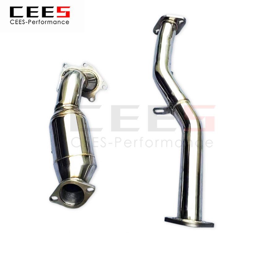 CEES Exhaust System For For Subaru Impreza STI 2.0T 2003-2007 Header With Catalyst Test Pipe Converter High Flow Catted Downpipe