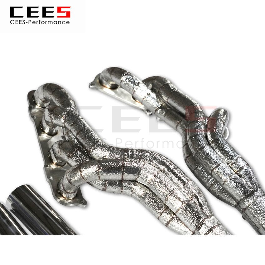 CEES Exhaust System For Mercedes-Benz c63 w204 Headers Stainless Steel Test Pipe No cat Downpipe Stainless Steel Car Parts