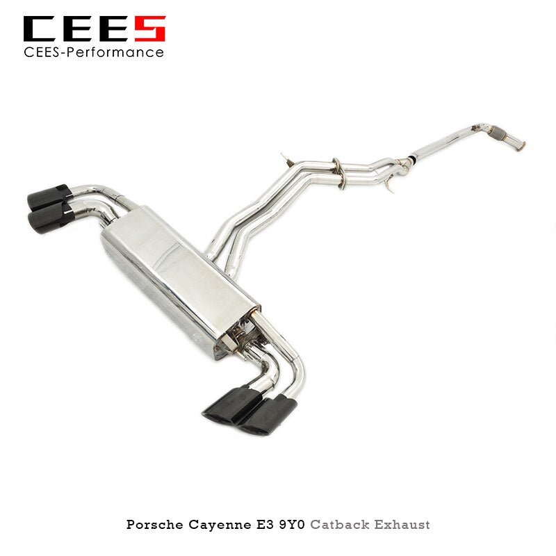 CEES Catback Exhaust Downpipe For PORSCHE Cayenne E3 9Y0 2017-2019 Stainless Steel Exhaust valve control Exhaust System