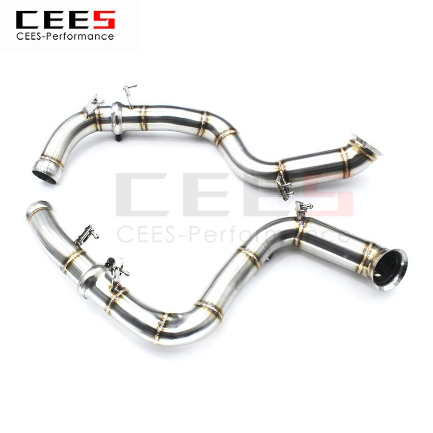 CEES Exhaust System For Mercedes Benz GLS63 GLS63S AMG Headers Without Catalyst No cat Downpipe Manifold Car Accessorie