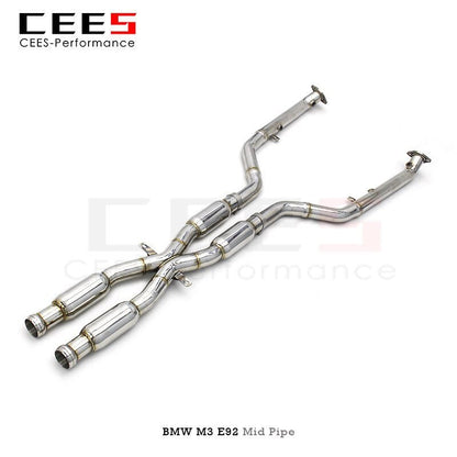 CEES Downpipe for BMW M3 E92 V8 4.0L 2008-2013 Performance Stainless Steel Car Exhaust System Mid Pipe Downpipe Without Catalyst