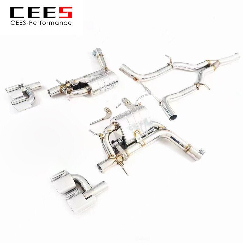 CEES Catback Exhaust For Mercedes-Benz C200 1.8T W204 2010-2015  Valve Control Scarico Auto System Ponteira Escapamento Carro