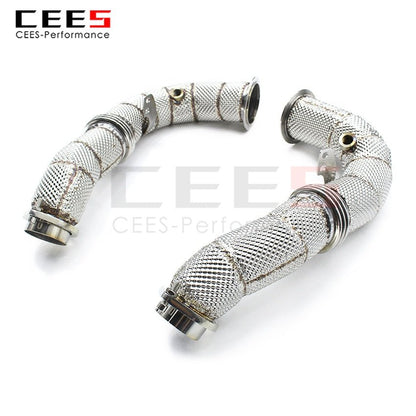 CEES Exhaust System For BMW X6 E71 4.4T Headers With/Without Catalyst Test Pipe Converter High Flow Catted Exhaust Downpipe