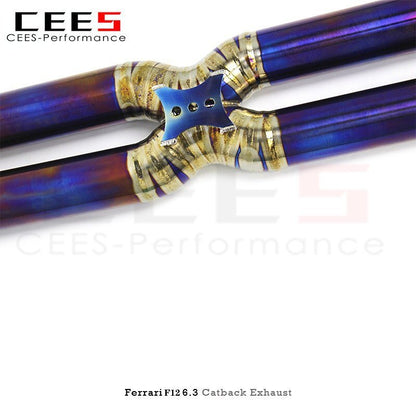 CEES Catback Exhaust X Pipe for Ferrari F12 Berlinetta 6.3 2012-2016 Performance Titanium Exhaust Valve Control Exhaust System