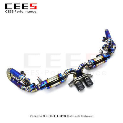 CEES Catback Exhaust for Porsche 911 991.1 GT3 3.8T 2010-2016 Titanium Escape Racing Car Exhaust System Exhaust Pipe Muffler