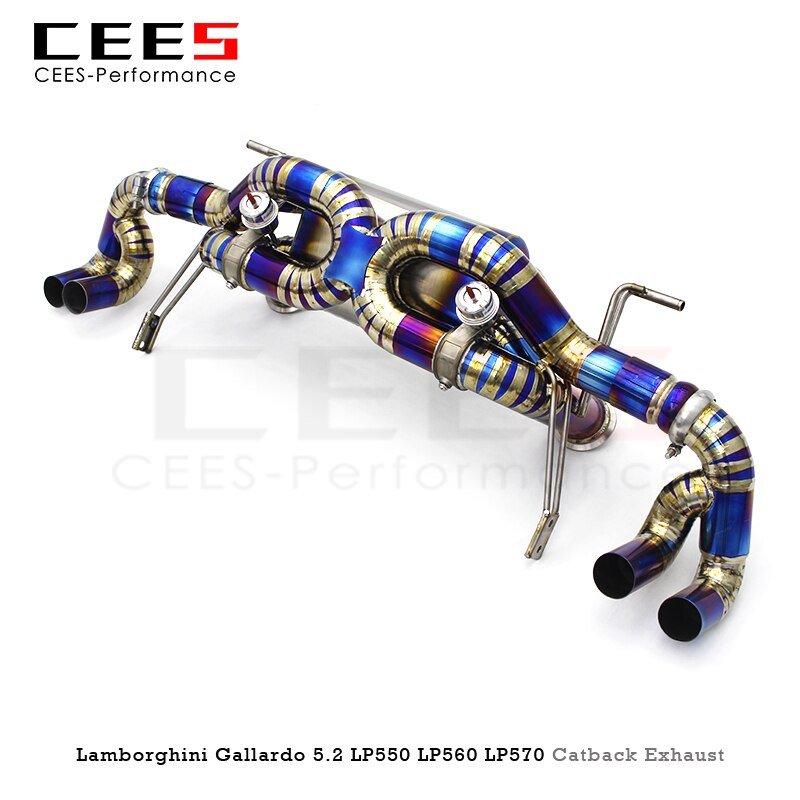 CEES Catback Exhaust for Lamborghini Gallardo 5.2 LP550L/P560/LP570 2008-2016 Titanium Exhaust Pipe Muffler Exhaust System