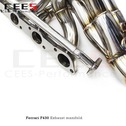 CEES Exhaust Manifolds For Ferrari F430/F430 Spider 4.3L 2005-2011 Stainless Steel Headers Exhaust System Assembly Parts