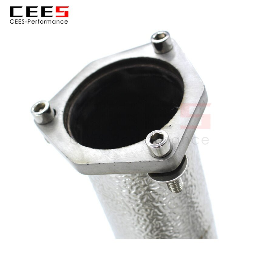 CEES Exhaust System For Audi S4 S5 3.0T Headers With/Without Catalyst Test Pipe Converter High Flow Catted Exhaust Downpipe