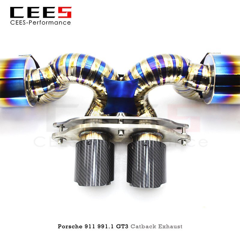 CEES Catback Exhaust for Porsche 911 991.1 GT3 3.8T 2010-2016 Titanium Escape Racing Car Exhaust System Exhaust Pipe Muffler