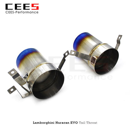 CEES Tail mouth Tail Throat For Lamborghini Huracan EVO 2014- Titanium Electroplated Black Exhaust Tips Exhaust Pipe