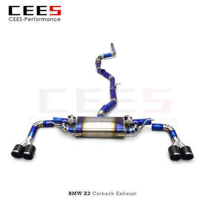 CEES Performance Exhaust Pipe Muffler for BMW X3 2.0T 2011-2017 Tuning Racing Car Titanium Alloy Catback Exhaust System