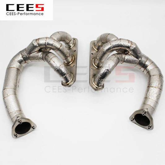 CEES Exhaust System For Porsche 911 997.1 Headers Manifold Test Pipe No cat Downpipe Stainless Steel Car Accessories