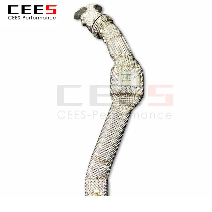 CEES Exhaust System For BMW 1M E82 3.0T N54 Headers With/Without Catalyst Test Pipe Converter High Flow Catted Exhaust Downpipe