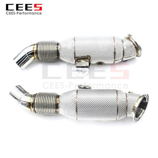 CEES Exhaust System For BMW 440i B58 Header With/Without Catalyst Test Pipe Converter High Flow Catted Exhaust Downpipe