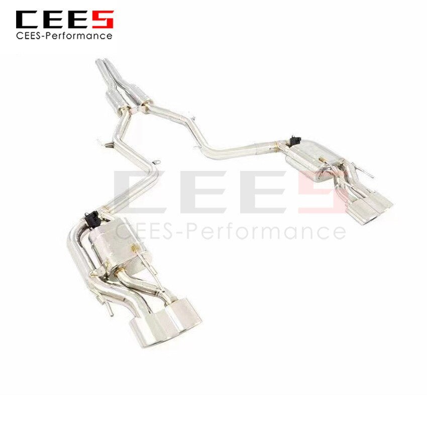 CEES Exhaust System For Mercedes-Benz S350 S300 Valve Muffler Catback Escape Tubo Escape Coche Terminale Scarico Auto