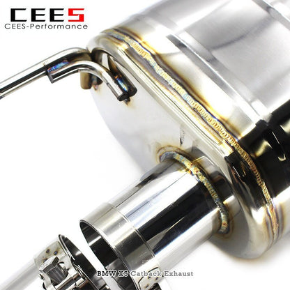 CEES Catback Exhaust For BMW X5 F15 3.0T N55 2014-2018 Racing Car Muffler Exhaust Pipe Stainless Steel  Exhaust System