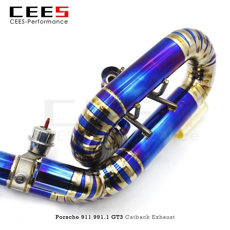 CEES Catback Exhaust for Porsche 911 991.1 GT3 3.8T 2010-2016 Titanium Escape Racing Car Exhaust System Exhaust Pipe Muffler