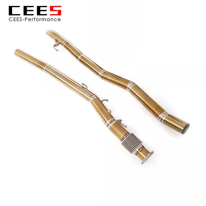 CEES Catback Exhaust for Mercedes-Benz A35 2.0T 2020- Exhaust Pipe Titanium Alloy High Performance Exhaust Valve Control Muffler