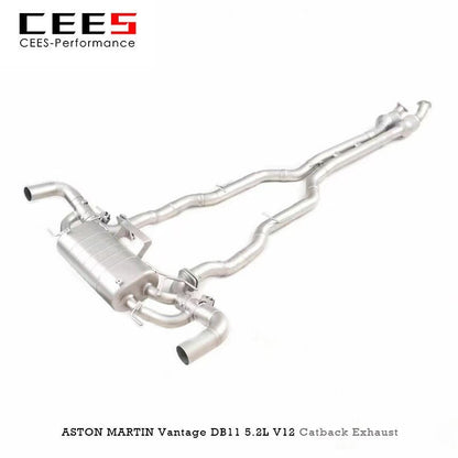 Catback Exhaust for Aston Martin DB11 V12/V8 5.2L/4.0T 2017-2018 Stainless Steel High Performance Valve Muffler Exhaust Downpipe