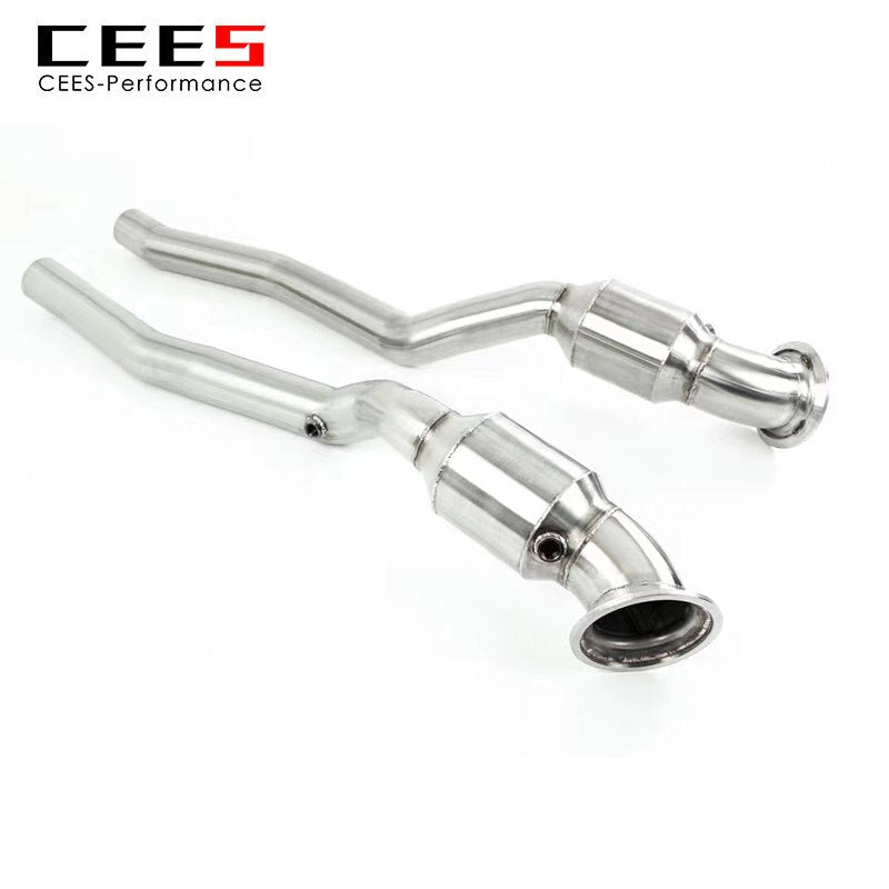 CEES Downpipe ForFerrari GTC4 Lusso 2018- Stainless Steel Catless Performance Downpipe Without Catalyst Exhaust System Test Pipe