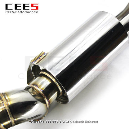 CEES Catback Exhaust for Porsche 911 991.1 GT3 3.8T 2010-2016 Escape 304 Stainless Steel Exhaust Muffler Pipe Car Exhaust System