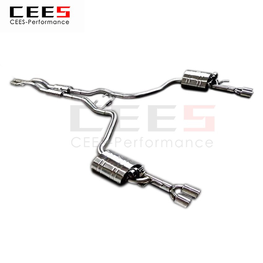 CEES Exhaust System ForJaguar XJL 3.0T 10-19 Stainless Steel Valve Muffler Catback Escape Tubo Escape Coche Car Parts