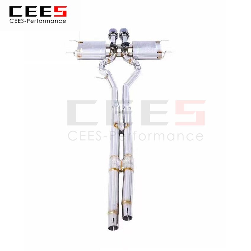 CEES Exhaust System For Jaguar F-TYPE 3.0T 17-21 Stainless Steel Valve Muffler Catback Escape Tubo Escape Coche Car Parts