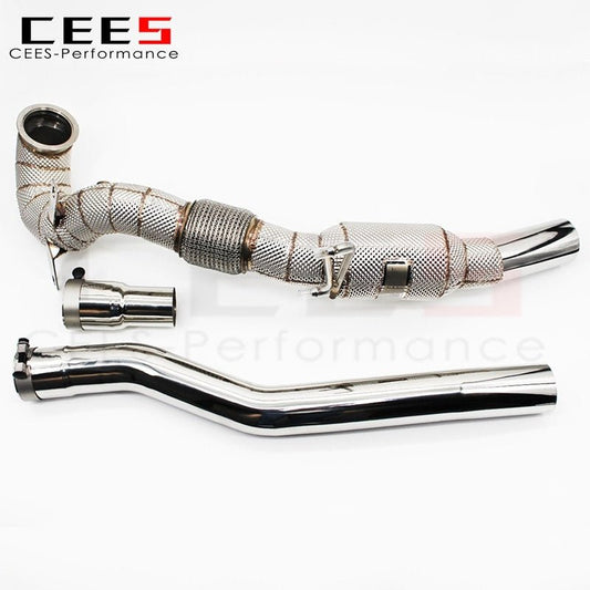 CEES Exhaust Downpipe for AUDi S3 8VS 2.0T 2015-2023 Stainless Steel High Performance Without Catalyst Catalytic Converters Car