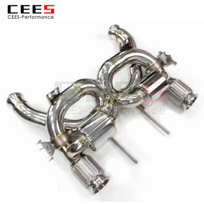 CEES Exhaust System For Mclaren 720S Stainless Steel Valve Muffler Catback Escape Tubo Escape Coche Terminale Scarico Auto