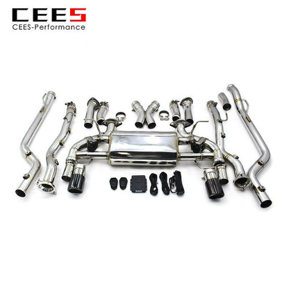 CEES Catback Exhaust and X Pipe for Aston Martin DB9 6.0L 2012-2016 Stainless Steel High Performance  Valve Exhaust System