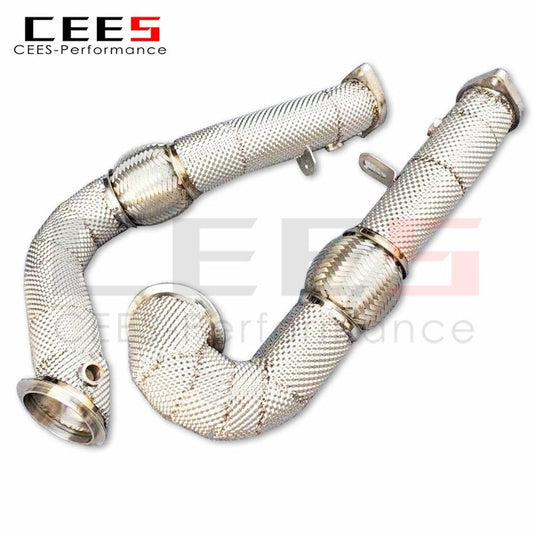 CEES Exhaust System For BMW TH7 730 740 Downpipe Headers Without Catalyst Nocat Manifold Stainless Steel Car Accessories