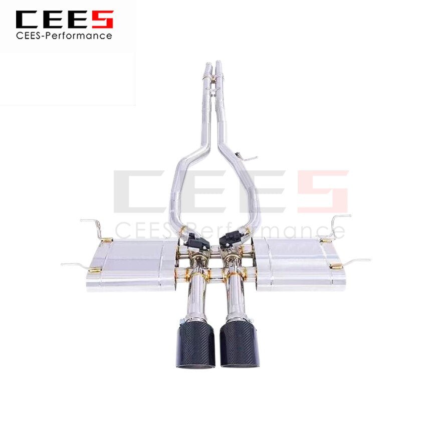 CEES Exhaust System For Jaguar F-TYPE 3.0T 17-21 Stainless Steel Valve Muffler Catback Escape Tubo Escape Coche Car Parts