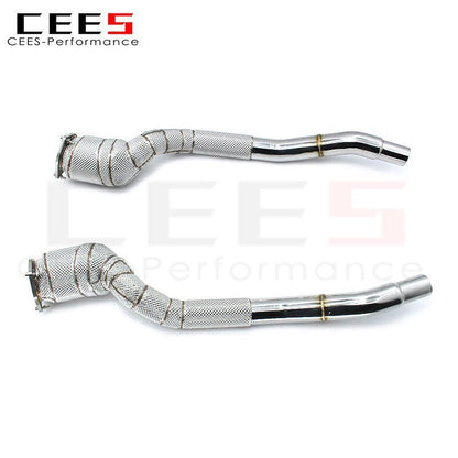 CEES Downpipe For Ferrari GTC4 Lusso/Lusso T 6.3 2016- Racing Car Stainless Steel Exhaust Catless downpipe without catalyst