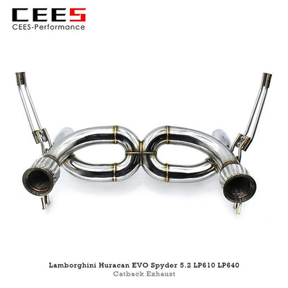 CEES Catback Exhaust For Lamborghini Huracan EVO Spyder 5.2 LP610 LP640 2019-2020 Stainless Steel  escape  Exhaust System