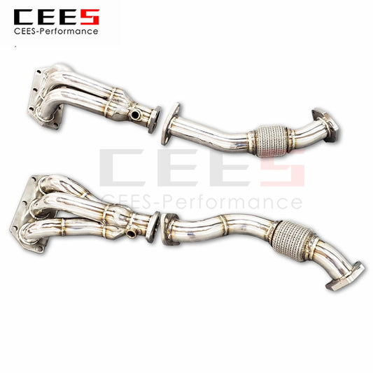 CEES Exhaust System For Volkswagen  VW  R32 Headers Stainless Steel Test Pipe No cat Downpipe Stainless Steel Car Parts