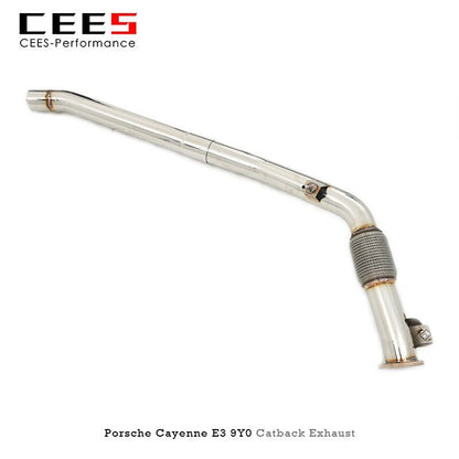 CEES Catback Exhaust Downpipe For PORSCHE Cayenne E3 9Y0 2017-2019 Stainless Steel Exhaust valve control Exhaust System