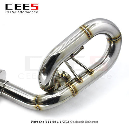 CEES Catback Exhaust for Porsche 911 991.1 GT3 3.8T 2010-2016 Escape 304 Stainless Steel Exhaust Muffler Pipe Car Exhaust System