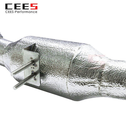 CEES Downpipe for Ford Mustang 2.3 2015-2020 Stainless Steel Exhaust Downpipe High Performance Exhaust System Pipe Exhaust Pipes