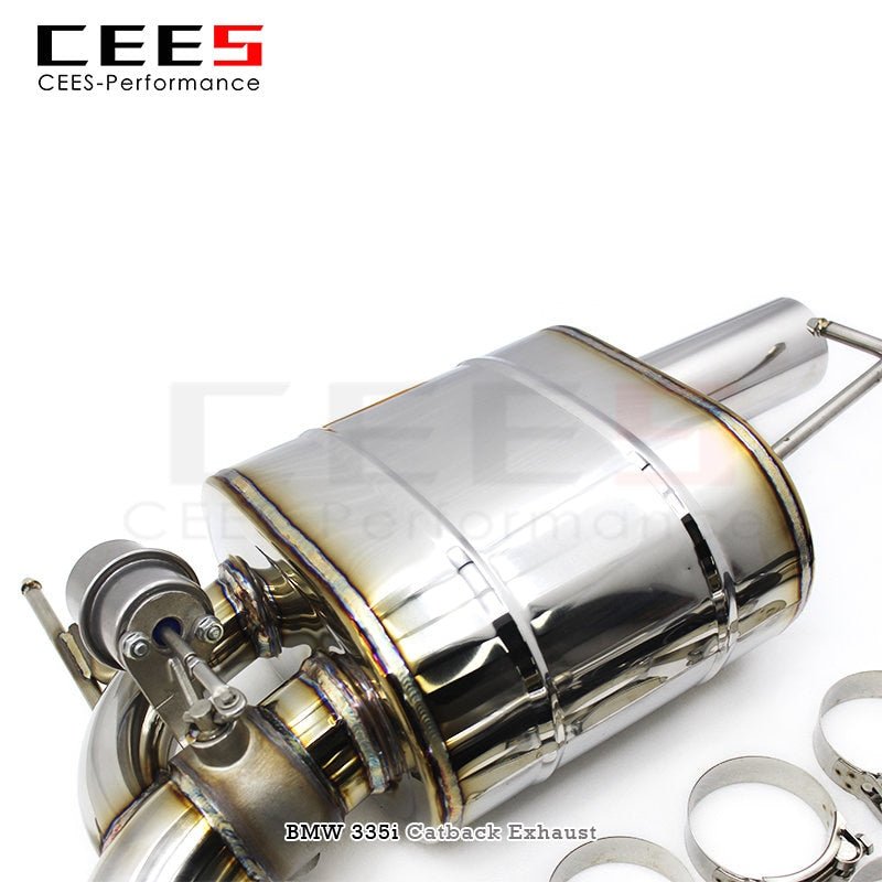 CEES Catback Exhaust for BMW 335i E90/E92/E93 3.0T N55 2009-2013 Stainless Steel Exhaust Pipe Catless Performance Valve Mufflers