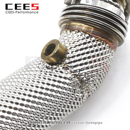 CEES Exhaust Downpipe for BMW M3/M4 F80 F82 3.0T 2014-2019 Catless Catalytic Converters Downpipe Without Catalyst Exhaust Pipe