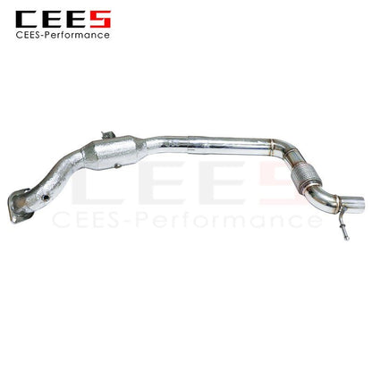 CEES Downpipe for Ford Mustang 2.3 2015-2020 Stainless Steel Exhaust Downpipe High Performance Exhaust System Pipe Exhaust Pipes